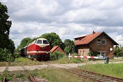 Sonderzug in Hoppenrade (Bahnstrecke Güstrow-Karow)